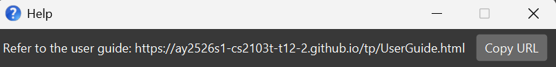 help message